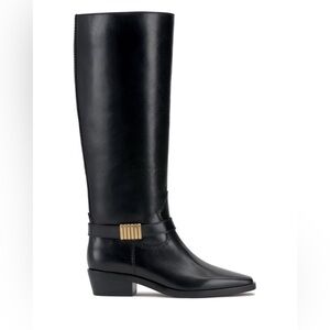 VINCE CAMUTO Melise Wide Calf Tall Black Boots - Size 7.5W